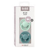 Picture of BIBS De Lux Baby Pacifier 2-Pack | Made in Denmark | BPA Free Dummy Soother, Round Nipple. Silicone, OneSize (0-36 Months), Nordic Mint/Island Sea