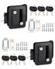 Picture of TrampgiK Engineering Plastic Camper Door Lock, Camper Door Handle Latch Replacement, Fit 3.65" x 2.95" Lock Hole, RV Door Lock for Travel Trailers, Entrance Front Door, Pack of 2 Different Keys