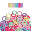 Picture of SRIVIJA 100PCS Mini Hair Accessories - Soft and Seamless Elastic Ponytail Holders for Babies, Toddlers, and Girls (candycolor)