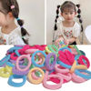 Picture of SRIVIJA 100PCS Mini Hair Accessories - Soft and Seamless Elastic Ponytail Holders for Babies, Toddlers, and Girls (candycolor)