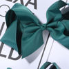 Picture of Hunter Green Bows for Girls,6PCS Hand-made Grosgrain Ribbon Hair Bows Alligator Clips Hair Accessories for Little Teen Toddler Girls Kids (Hunter Green)