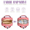 Picture of Tuwubi Diaper Bag Backpack,Baby Essentials Travel Tote Bag, Multi function Waterproof Backpacks,Travel Essentials with Stroller Straps & Pacifier Case - Pink