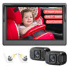 Picture of Itomoro Baby Car Camera, Dual Channel 5 inch Display with 2 IR Night Vision Camera, Easily Install Baby Car Mirror 1080P Clear Car Baby Camera for Rear Facing Seat Backseat ACZ403