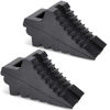 Picture of Wheel Chocks for Cars, RVs, Trucks, Trailers, and Vehicles G.V.W. up to 4T, 2 Pack - Anti Slip Bottom Tire Chock for All Weather Use - RV, Travel Trailer, Pop Up Camper Accessory