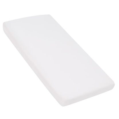 Picture of Nap Mat Sheet 2 Pack, 24" x 48" x 4" Fitted Elastic Corners Preschool Day Care Rest Nap Mat Cover, Soft & Breathable Baby Sheets for Regalo My Cot Portable Toddler Bed and Joovy Travel Cot, White