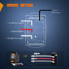 Picture of Nilight Turn Signal Switch Amber 4Pin ON Off ON Rocker Switch Laser Etched SPDT Toggle Switches 12V 20A 24V 10A Jumper Wires for Cars RVs Boats Campers Trailers