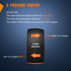 Picture of Nilight Turn Signal Switch Amber 4Pin ON Off ON Rocker Switch Laser Etched SPDT Toggle Switches 12V 20A 24V 10A Jumper Wires for Cars RVs Boats Campers Trailers