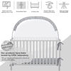 Picture of L RUNNZER Pop Up Baby Crib Tent, Baby Crib Net Canopy to Keep Baby in, Crib Mosquito Net with Viewing Window, Soft Mesh Cover & Pop Up Structure, Gray+stars (R07-gstar)