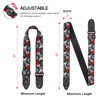 Picture of Skull Guitar Strap, Jacquard Weave Embroidered Guitar Straps, Includes Strap Button & 2 Unique Picks & 2 Strap Locks. For Bass, Electric & Acoustic Guitars. Best Gift for Men & Women Guitarists