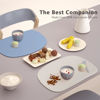 Picture of Cuddle Campus Set of 3 Silicone Placemats with Raised Edges for Kids,Toddlers,Babies, Non-Slip Dinning Table Mat, Baby Eating Mat, Food Mat