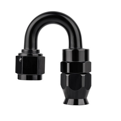 Picture of EVIL ENERGY 8AN PTFE Hose End Fitting 180 Degree Black for PTFE Hose Only