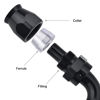 Picture of EVIL ENERGY 8AN PTFE Hose End Fitting 180 Degree Black for PTFE Hose Only