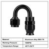 Picture of EVIL ENERGY 8AN PTFE Hose End Fitting 180 Degree Black for PTFE Hose Only