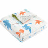 Picture of HOMRITAR Baby Blanket for Kids Super Soft Minky Blanket with Dotted Backing, Toddler Blanket with Dinosaurs Multicolor Printed 30 x 40 inch (75 x 100 cm)