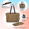 Picture of Dikaslon Diaper Bag Tote, Large Travel diaper tote for Mom and Dad, Multifunction baby tote bag for Boys and Girls with Pacifier Case and Changing Pad, Khaki