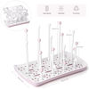 Picture of Termichy Baby Bottle Drying Rack, Large Capacity Baby Bottle Rack for Bottles, Dry Rack with Removable Water Tray(Pink)