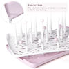 Picture of Termichy Baby Bottle Drying Rack, Large Capacity Baby Bottle Rack for Bottles, Dry Rack with Removable Water Tray(Pink)