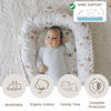 Picture of Aila+Aiden Baby Nest, Baby Lounger, Organic Cotton Lounger for Baby, Reversible Breathable Adjustable Portable - Star Collection (White/Tan)