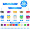 Picture of Fuses Car Fuses Assortment Kit,168pcs Standard & Mini Sized Blade Fuse Kit (2A 3A 5A 7.5A 10A 15A 20A 25A 30A 40A) with Fuse Pullers for Boat Truck SUV Auto RV