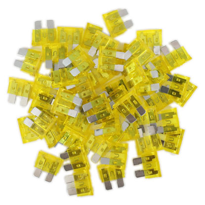 Picture of (40Pcs) 20 Amp Standard Automotive Fuse, 20A 12V 24V 32V Car Blade Fuses ATO APR ATS for Car/RV/Truck/SUV/Motorcycle/Boat