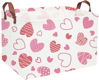 Picture of Essme Rectangular Pink Basket,Heart Storage Bins Organizer with Handles for Girls Room Decor, Heart Basket,Shelf Basket.(Pink Heart)