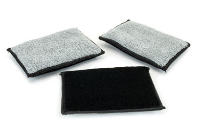 Picture of Autofiber Scrub Ninja - Interior Scrubbing Sponge (5”x3”) for Leather, Plastic, Vinyl and Upholstery Cleaning (Black/Gray)