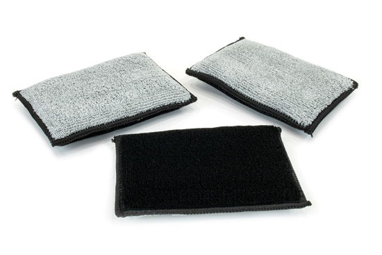 Picture of Autofiber Scrub Ninja - Interior Scrubbing Sponge (5”x3”) for Leather, Plastic, Vinyl and Upholstery Cleaning (Black/Gray)