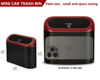 Picture of Ginsco 2 Pack Mini Car Trash Can with Lid, Small Car Garbage Can, Cute Leakproof ABS Car Trash Bin, Car Accessories for Interior, Garbage Bin for Car, Home, Office with 120pcs Trash Bags Black/Red