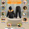 Picture of BYKR Waterproof Outdoor Motorcycle Rain Suits for Men & Women Cycling 2-Piece Breathable & Windproof Wet Weather Protection Motocross Rain Gear Reflective Rainwear All Sports Riding Rainsuit OrangeL