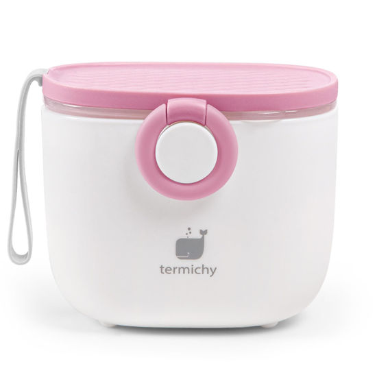 Picture of Termichy Baby Formula Dispenser, Portable Milk Powder Dispenser Container with Carry Handle and Scoop for Travel Outdoor Activities with Baby Infant, 8.8OZ, 0.55LB, 250g (Baby Pink)