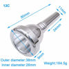 Picture of Missmore Trombone Mouthpiece 12C，Baritone and Euphonium Mouthpiece，Silver Plated (12C-Silver)