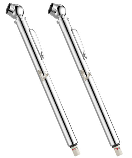 Picture of UNCO- Pencil Tire Pressure Gauge, 2 Pack, 10-75 PSI, Tire Gauges for Tire Pressure, Tire Gauge, Air Pressure Gauge for Tires, Air Gauge Tire Pressure, Car Tire Pressure Gauge, Tire Air Gauge