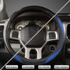 Picture of West Llama Customized Auto Car Steering Wheel Cover for Dodge RAM 1500 2500 3500, 15.5-16 inch (Black+Blue-Large Size)
