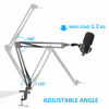 Picture of Audio-Technica AT2020 Mic Boom Arm with Foam Windscreen, Suspension Boom Scissor Arm Stand with Pop Filter Cover for Audio-Technica AT2020 Microphone by SUNMON