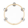 Picture of Musfunny Tambourine Hand Held Drum with Double Row Jingles, 8 inch Tambourines Metal Bell Hand Percussion for Adults Church Party (8 inch Natural)