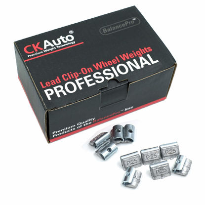 Picture of CKAuto P Style 1/4oz, 0.25oz Lead Clip on Wheel Weights, Uncoated, 50Pcs/Box