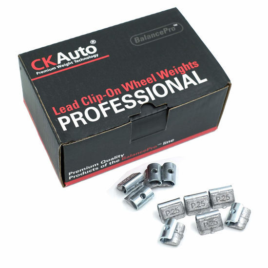 Picture of CKAuto P Style 1/4oz, 0.25oz Lead Clip on Wheel Weights, Uncoated, 50Pcs/Box