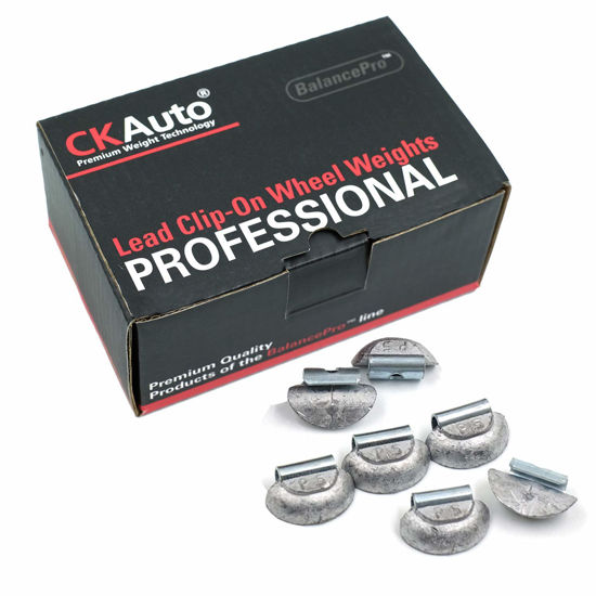 Picture of CKAuto P Style 1/2oz, 0.5oz Lead Clip on Wheel Weights, Uncoated, 50Pcs/Box