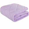Picture of NTBAY Down Alternative Oversized Toddler Comforter, Super Soft and Warm Solid Color Baby Crib Quilted Blanket, 43x60 inches, Light Purple