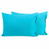 Picture of FLXXIE 2 Pack Microfiber Toddler Pillowcases, 14x20 Inches Fits Pillow Sized 12x16, 13x18 or 14x20, Soft and Cozy Small Travel Pillow Covers with Envelope Closure, Blue