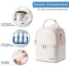 Picture of BABEYER Breastmilk Cooler Bag with Ice Pack Fits 6 Baby Bottles up to 9 Ounce, Breast Milk Pump Cooler Bag with Shoulder Strap for Nursing Mom Daycare, Work, Travel- Cream