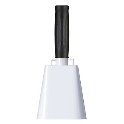 Picture of 8’’ Steel Cow Bell with Handle, Noise Maker Cowbell, Cheering Loud Hand Call Bell for Sport Events Football Soccer Hockey Baseball Basketball Games Party Concert Graduations School Wedding Farm Ranch