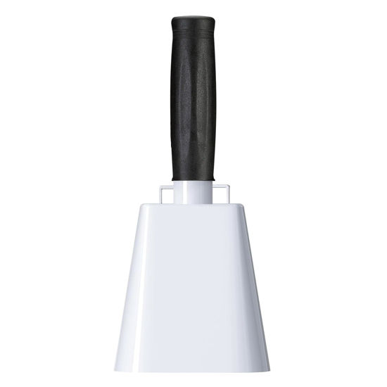 Picture of 8’’ Steel Cow Bell with Handle, Noise Maker Cowbell, Cheering Loud Hand Call Bell for Sport Events Football Soccer Hockey Baseball Basketball Games Party Concert Graduations School Wedding Farm Ranch