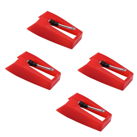 Picture of Record Player Needle, Gartopvoiz 4pcs Diamond Stylus Replacement for Suitcase Turntable, Phonograph, LP Vinyl Player