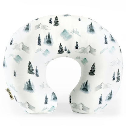 Picture of GRSSDER Nursing Pillow Cover Stretchy Minky Removable Nursing Covers for Breastfeeding Pillows, Ultra Soft Comfortable Slipcover for Boys, Wild Forest Pattern