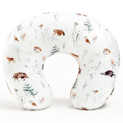 Picture of GRSSDER Nursing Pillow Cover Stretchy Minky Removable Nursing Covers for Breastfeeding Pillows, Ultra Soft Comfortable Slipcover for Boy and Girls, Jungle Animals