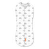 Picture of SwaddleMe by Ingenuity Compression Swaddle Pod, Two-Way Zipper for Easy Changes, Improves Sleep & Calms Startle Reflex, 0-2 Months, 1-Pack - Grey Elephant Skies