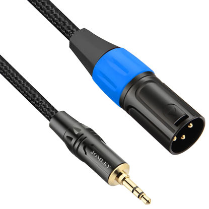 Picture of JOMLEY Unbalanced XLR to 3.5mm Cable, 10ft, for Laptop, Personal Computer, Smartphone, Speaker, Tablet