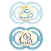 Picture of MAM Perfect Night Baby Pacifier, Patented Nipple, Glows in the Dark, 2 Pack, 6-16 Months, Boy (Design May Vary)