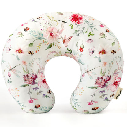 Picture of GRSSDER Nursing Pillow Cover, Stretchy Soft Minky Fabric Covers, Fit Most Nursing Support Pillows for Breastfeeding, Comfortable Safe Pillow Cover, Pretty Stylish Pattern